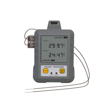 Equipo de ensayo de temperatura Termómetro digital de doble canal con termoparejo tipo K