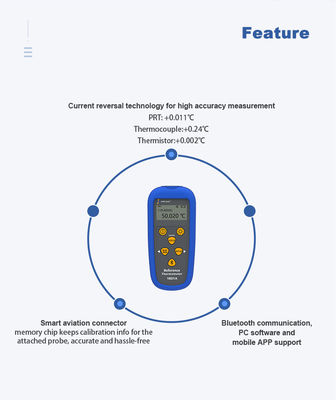 Termómetro de referencia de calibración de temperatura para NTC industrial impermeable PRT tipo TC-K TC-T
