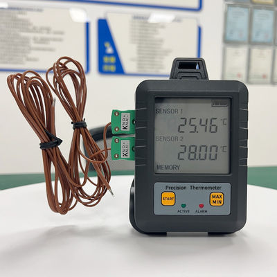 Control de alta precisión K-tipo -270-1372 grados de prueba de temperatura electrónica digital de doble canal