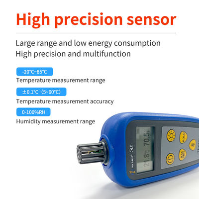 Pantalla LCD Hidrómetro digital de punto de rocío de bombilla seca y húmeda con sensor
