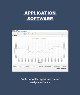 Registrador de datos RTD de doble canal para el monitoreo de la temperatura de -80-400 grados C en el almacenamiento