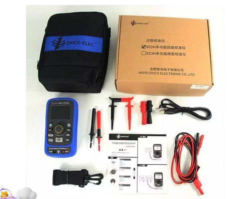Calibrador de calibración de proceso de 208*95*45mm con clase de alta precisión y salida de 4-20ma Volt Hz