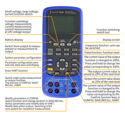 Pt100 Calibrador de proceso de calibración multifunción de resistencia para comunicación 232