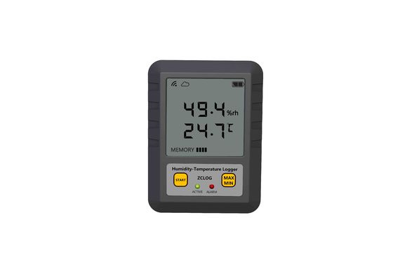 Registrador de datos de pantalla LCD de la industria farmacéutica con sensor de temperatura y humedad