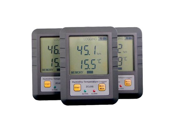 Registrador de datos de pantalla LCD de la industria farmacéutica con sensor de temperatura y humedad