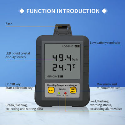 Industria farmacéutica Display WIFI LCD Registro de datos de temperatura y humedad con sensor 97*72*31mm