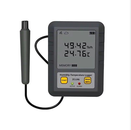 Industria farmacéutica Display WIFI LCD Registro de datos de temperatura y humedad con sensor 97*72*31mm